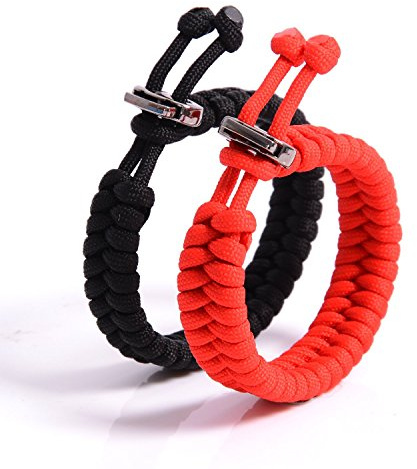 The Friendly Swede Paracord Survival Armband mit Edelstahlverschluss – Verstellbar – Verschiedenen Größen – aus Extra-starker 550er-Paracord - für Wandern, Camping