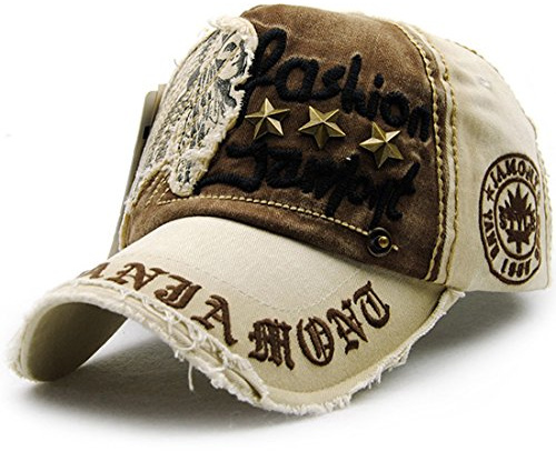 Kuyou Vintage baseballkeps, kepsar, nött sportig truckerkeps
