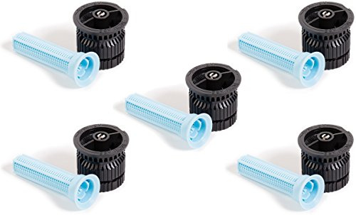 Rain Bird Düse HE-Van-8 für statischer Sprinkler z.B 1804, 5 Stück, Hohe Effizienz, Dunkelgrün, Reichweite 1,5 m bis 2,4 m, Wassereinsparungen (15 he-Van, Schwarz)
