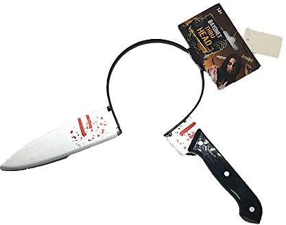 BaronHong Diademas de Horror de Halloween, Cuchilla sangrienta Realista, Tijeras (Daga, M)