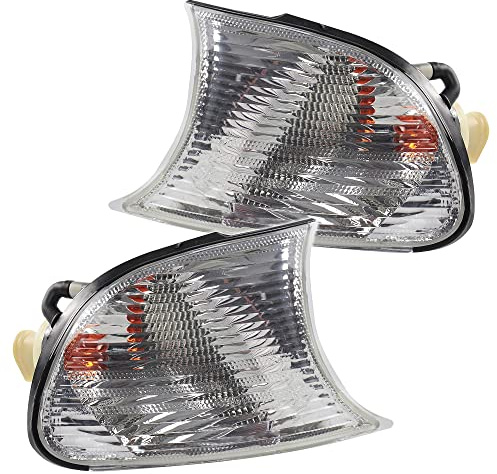 BESTPRICE ATP 2x Blinker weiß vorne mit Lampenträger vorne links | Kompatibel mit: BMW 3 Cabriolet, 3 Coupe