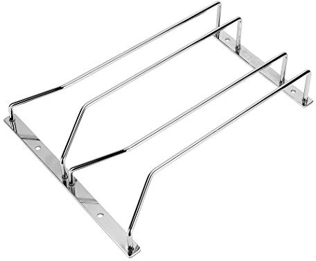 Dianoo Vinglasställ under skåp hängande vajer stativ hållare med skruvar kromfinish 24 cm 2 rader