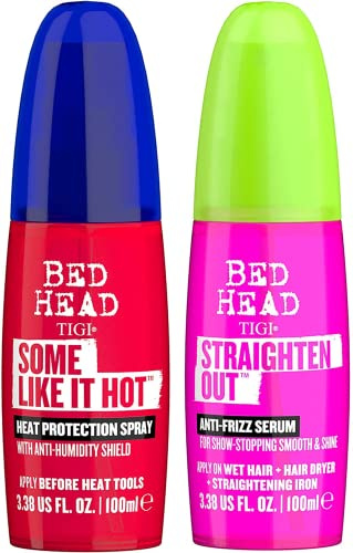 Bed Head by TIGI Hair Set with Heat Protection Spray and Anti Frizz Serum