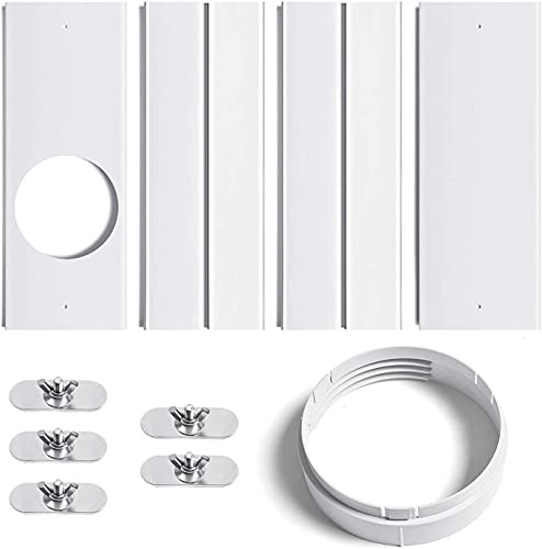 FASCINATDECO Joint de Fenêtre pour Climatisation Mobile, Pare-Brise de Climatiseur de Plaque de Kit de Glissière de Fenêtre Réglable pour Climatiseur Portable (Tuyau de 15CM (5.9 inches))