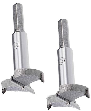 KhUKhu 2PCS Forstner Bohrer Hartmetall Holz Loch SAH Opener Bohrer 42mm Holzbearbeitung Bohren Bit Cutter