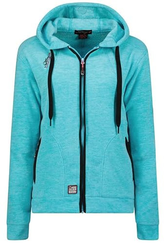 Geographical Norway Twelve Lady - Fleecejacke Damen Frauen Warm Schließen Zip - Jacke Fleece Herbst Winter Frühling Warm Frauen - Long Sleeve Pullover Weich Komfort Outdoor (Türkis M)