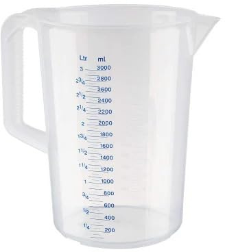 Messbecher, PP, transparent, skaliert, bis +125°C (5 Liter)