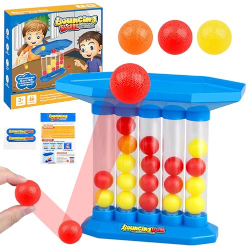 Bouncing Ball Table Rebondissant - 4 Balles de Rebond Gagnantes, Jeu de Fête, Saut, Ping Pong pour Famille, Amis, Enfants et Adultes