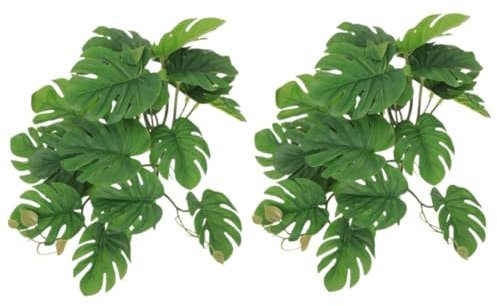 HANABASS 2stücke Hängende Kunstpflanze Für Terrarien Flexibles Design Mit Saugnapf Für Reptilienhabitate Und Dekorative Heim Und Büro