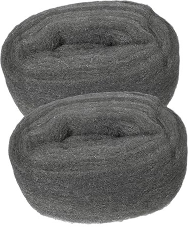 PartyKindom 2 Pack Coarse Steel Wool for Window Glass Metals Polishing Cleaning Wool Fabric
