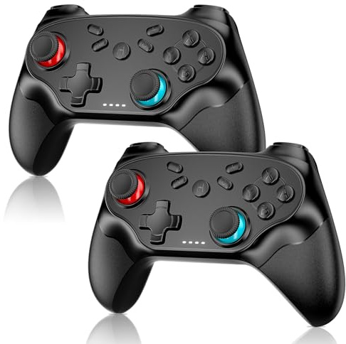 Wireless for Nintendo Switch Controller, for Switch 2/1 Lite/OLED/PC/Android/IOS, for Switch Controllers with, Dual Vibration, Screenshot Function, Bluetooth, Turbo Function 2 Pack