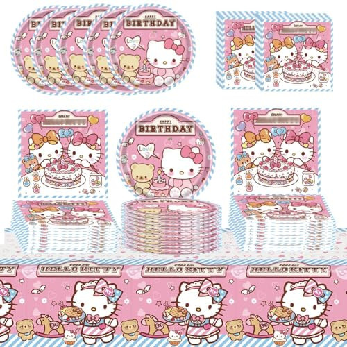 Vajilla para fiestas decoración cumpleaños platos servilletas mantel apto para 20 personas (KT3)