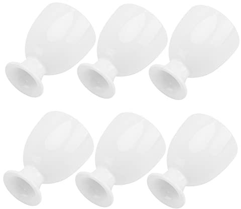 Zerodeko 6 Pezzi Portauova Porcellana Supporti per Uova per Colazione Design e Resistente per Uova e Facile Utilizzo