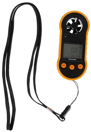 HYTROVE 1 Pièce Anémomètre Numérique Portable avec Étui de Protection Mesure Rapide Vitesse Vent et Température pour Plein Air Activités Industrielles