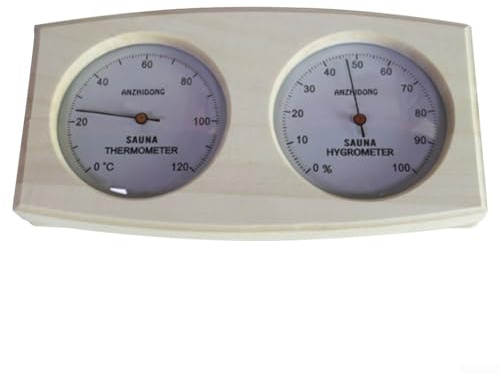 Thermomètre hygromètre compact en bois pour sauna, indispensable pour des conditions optimales