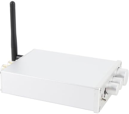 Jiawu Amplificatore Stereo Compatto a 2, Amplificatore di Potenza Wireless per Altoparlanti da Soffitto Interni Ed Esterni (Spina degli Stati Uniti)