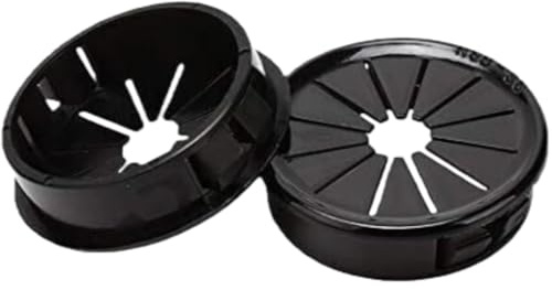 Copriforo for scrivania in plastica nera, passacavo da 16 mm a 70, organizer for cavi e anelli di tenuta for porte uscita, 10 pezzi(30mm)