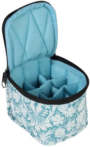VILLCASE Organizer per Unghie 9 Scomparti, Custodia Porta Smalto 15 Ml, Borsa Compatta per Manicure Professionale e Uso da Viaggio, Contenitore per Smalti Ordinato e Trasportabile