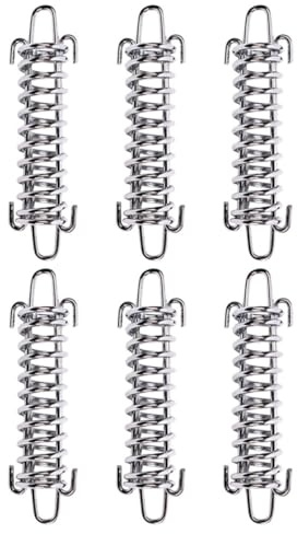 MAGICLULU Set 6 Fibbie a Molla in Acciaio Inox 304 per Tende e Corde, Fissaggio Resistente al Vento Forte, Tenditore Portatile per Campeggio, Spiaggia, Escursionismo e Picnic all’Aperto