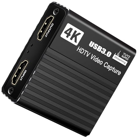 Zuoeay 1080p 60fps HDTV a USB3.0 HDTV Video Grabber Box Scheda di acquisizione video per PC Computer Camera Live Stream Record Meeting HDTV Video Capturing Device Alluminio