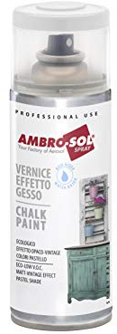 AMBRO-SOL, Pintura Efecto Tiza, Acabado Ultra Mate, Interior y Exterior, Spray 400 ml