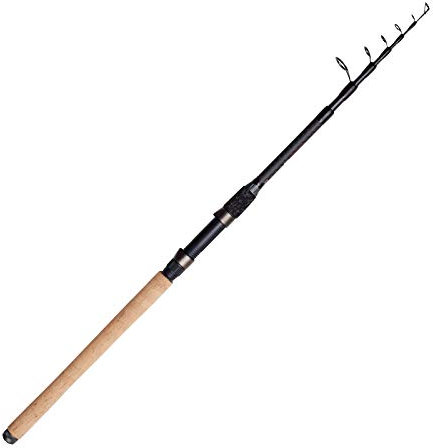 DAM Shadow Tele Spinnrute - Ultraleichter, schneller 24TC Carbon Blank, Camo-Eva Griff, hochwertige Komponenten, semiparabolische Aktion für schnelles und kraftvolles Fischen, Spinnen und Werfen