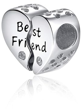 Charms Freundschafts Armbänder 925 Sterling Silber Beste Freundin für 2 Herz Pandora Charms Geschenk