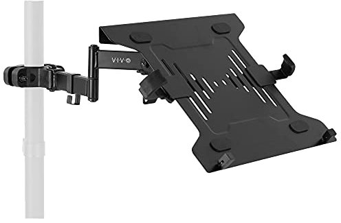 VIVO Universal Laptophalterung aus Stahl, voll bewegliche Masthalterung, Arm mit Abnehmbarer 75 mm und 100 mm VESA-Platte, passend für Laptops mit 25,4 bis 39,6 cm (10 bis 15,6 Zoll), Schwarz