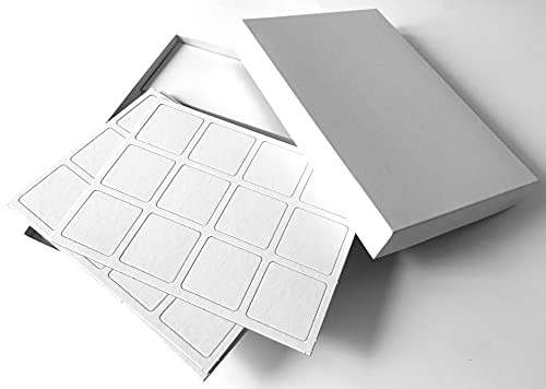 Spieltz DIY Memo Spiel: Blanko Memo Karten zum Gestalten + Blanko Spiele-Schachtel + Kartoneinsatz (48 Karten 5x5 cm + Box 29x19x4 cm)