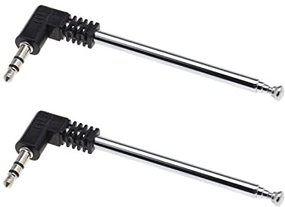 ECSiNG 2 Pz Jack Da 3,5 Mm Radio FM TV Antenna Telescopica A 4 Sezioni Compatibile Con Telefono Cellulare Radio Interna Ricevitore Stereo Bluetooth
