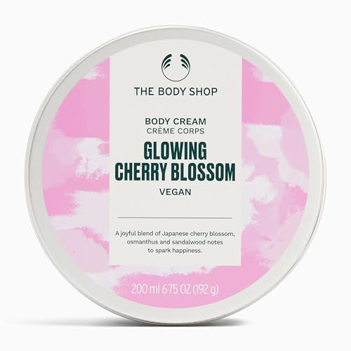 The Body Shop Leuchtende Kirschblüte Vegane Körpercreme Pflegender Balsam für alle Hauttypen Antihaft, feuchtigkeitsspendend 96 % natürliche Inhaltsstoffe, mit Sheabutter, 200 ml