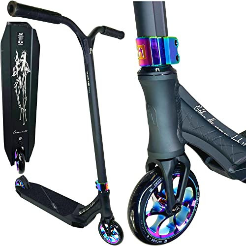 Ethic DTC Erawan I V2 Stunt-Scooter I Leichter I Park I Tret I Trick I Kinder I Roller I Lightweight I Freestyle I Grösse M = 85cm, 110mm,IHC,2,95kg, Schwarz Rainbow Neochrome