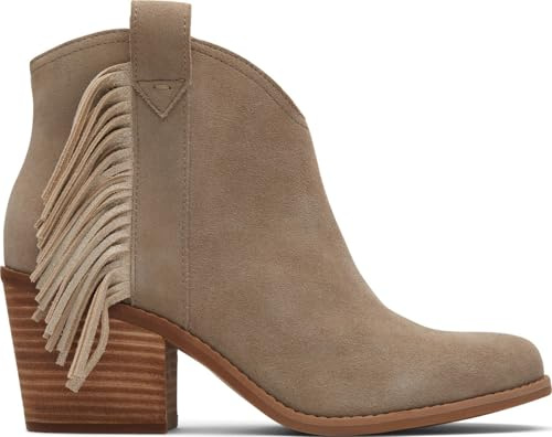 TOMS Botines Constance para mujer, Flecos de ante dune, 36 EU
