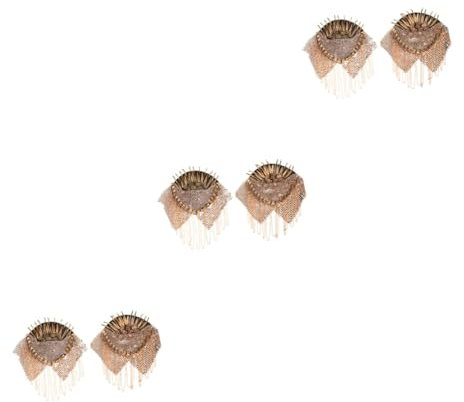 Operitacx 3paare Retro Rivet Epauletten Mit Quasten Vintage Schulterklappen Für Kostüme Für Gothic-stil Und Besondere Anlässe Goldene Schulterverzierungen