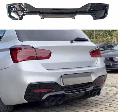 JINGXINXUE Heckstoßstange Diffusor Spoiler Lippe für BMW 1 Series M2c F20 2015-2020, Auto Heckdiffusor Heckspoiler Stoßstange Hinten Heckschürze Chassis Spoiler aus ABS Kunststoff, Schwarz