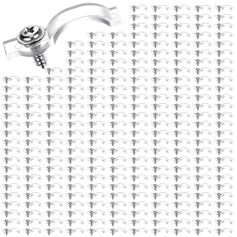 Sxutop 300 Stück LED Streifen Halterung Transparent LED Strip Befestigung Clips Montagehalterung aus Kunststoff für 10mm Waterproof led Strips, mit 300 Schrauben