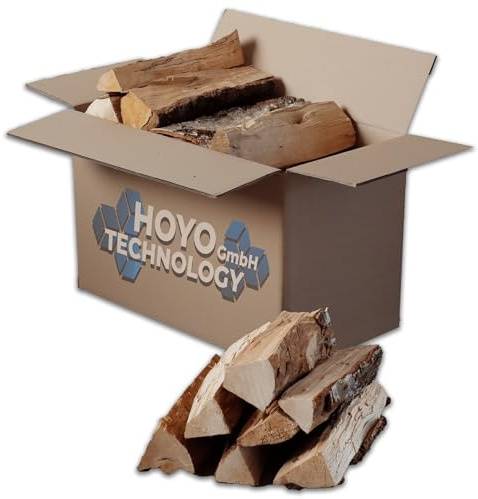 Premium Kaminholz 30 kg Birke - 33 cm Scheite - Ideal für Kamin, Grill, Ofen & Feuerstelle - Trockenes Brennholz