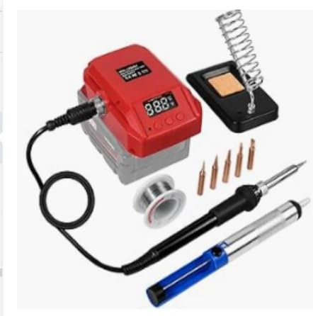 Stazione di saldatura a batteria per Einhell, batteria da 60 W, con cavo di saldatura da 25 g, stazione di saldatura rapida per fai da te, riparazione domestica