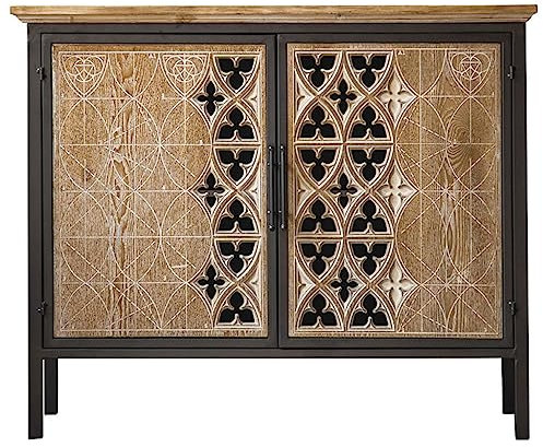 Retro-Sideboard aus Massivholz mit dekorativer Ablage, multifunktionaler Spind für den Innenbereich, zur Aufbewahrung und Präsentation von Tee