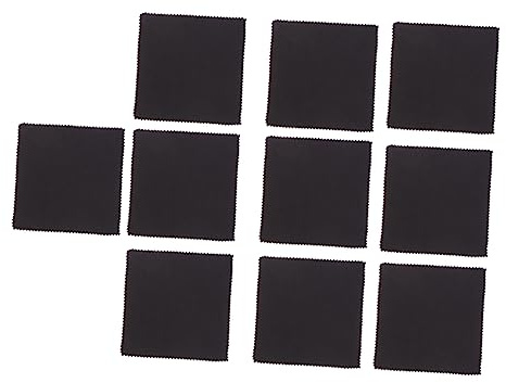 SECFOU Baumwoll Brillenputztücher 20 Stück Schwarz 14x14cm Bildschirm Reinigungstücher Für Smartphones Laptops Tablet Gläser Staub Und Fettentfernend Wiederverwendbar