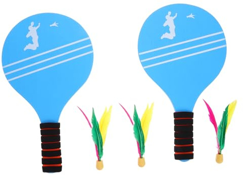 OSOLADY Badmintonschläger-Set Für Kinder 1 Set Schläger Federbälle Tragetasche Für Spiele Am Strand Oder Im Garten