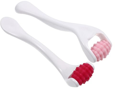 Holibanna Kleiner Gesichtsroller Silikon 2 Stück Wiederverwendbarer Massageroller Für Augenringe Und Gesichtsmassage Mit Glatter Oberfläche Und Praktischem Design