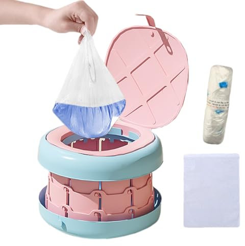 Reise Töpfchen Für Kinder Faltbar, Tragbare Baby Toilette, Reise Wc Sitz Kinder Faltbar, Mit 20 Reinigungssäcken, Geeignet Für Innen- Und Außen, Reisen, Ausflug Und Andere Anlässe