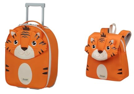 Samsonite Sammies by Kinderrucksack XS, 45 cm, 23 L & Kinderrucksack S, 28 cm, 7,5 L - Tiger Toby Kinder Reise-Set