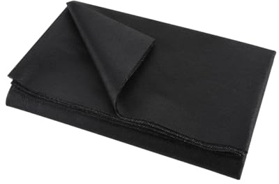 Orivin Strykbart mellanlägg svart, 200 x 100 cm strykbart mellanlägg nonwoven-tyg för veck, sömnad, förstärkta kläder (svart)
