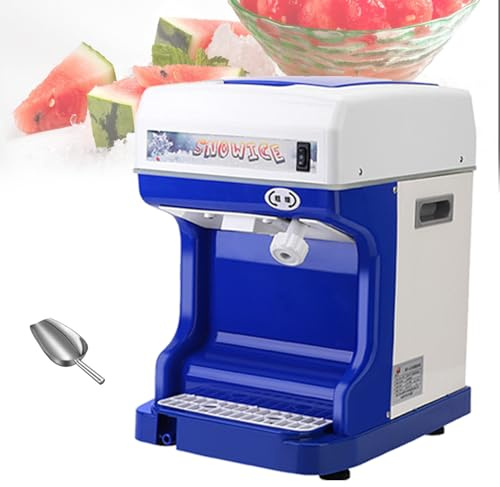 VzxCrue MáQuina Trituradora De Hielo Comercial, MáQuina para Hacer Conos De Nieve De Sobremesa con Textura De Hielo Ajustable, para Restaurantes,2L