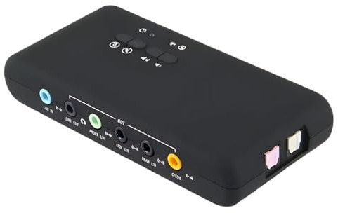 Risegun Carte son externe USB 7.1 8 canaux USB Soundbox stéréo adaptateur audio externe 12 Mbps pour PC portable