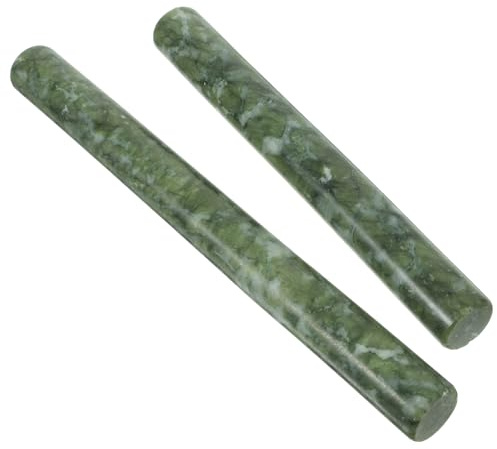 TOYANDONA Rouleau à Pâtisserie En Marbre Naturel Antiadhésif Taille 26 Cm Et 21 Cm Pour Étaler Pâte à Raviolis Et Wontons Cuisine Résistant à L'humidité Et Facile à Manipuler