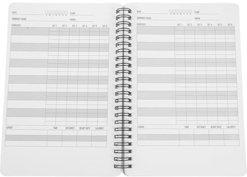 GANAZONO Workout Daily Planner Exercise Log Book Gym Journal with Spiral Binding for Bodyweight Training and Exercise Tracking, Fitness Agenda Notebook for Gym Essentials and