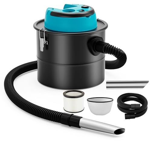 YOWMOFT Cordless Ash Vacuum, 4 Gallon Fireplace Ash Vacuum for Pellet Stoves, Compatible with Makita 18V Battery, Pellet Stove Vacuum with Blower Function for Fireplaces, Pellet Stoves(Tool Only)